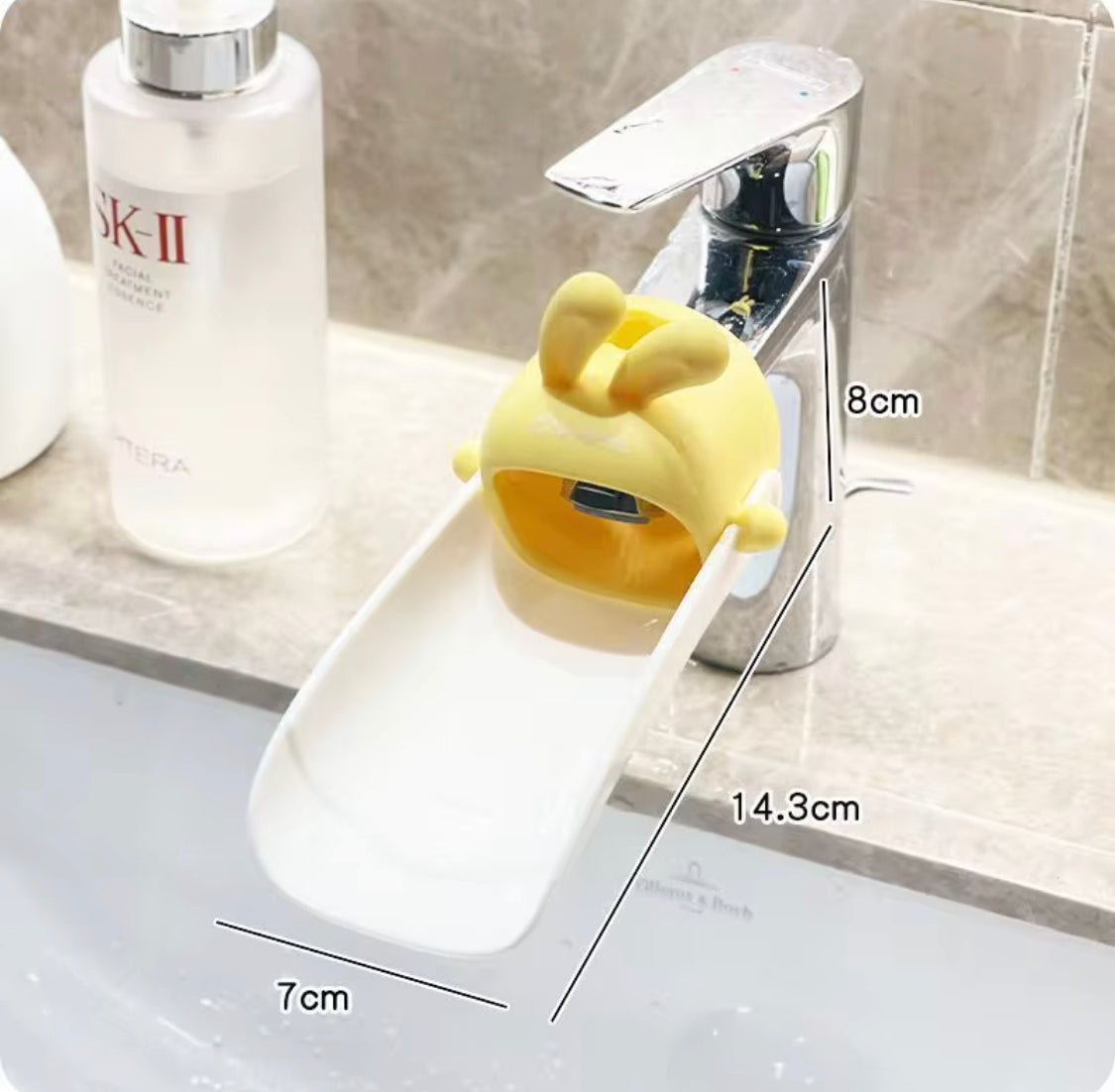 Cute Cartoon Rabbit Faucet Extender, Silicone Splash Proof Hand Washing Helper, Splash Proof Faucet Extender
