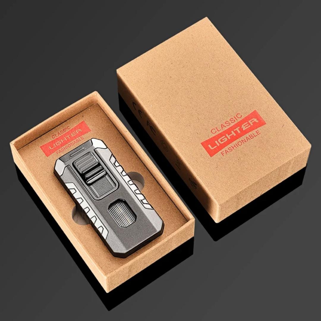 Three Flame Butane Gas Lighter, Refillable Fancy Jetflame Cigar Lighter, Wind Proof Smoking Gadget