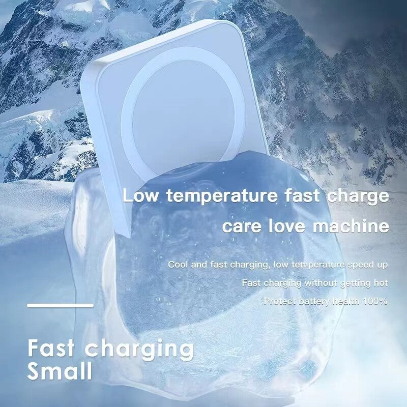 Magnetic Wireless Fast Charger, Mini Magnet Power Bank, Portable Wireless Power Bank, Wireless Magnetic Battery Pack