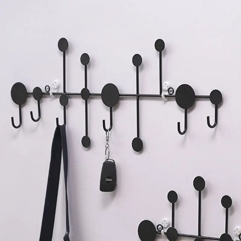 6 Hook Door Rail Hanger, Multifunctional Door Hook, Wall Mounted Coat Hat Hanger, Hallway Commercial Cupboard Minimalist Clothing Rack