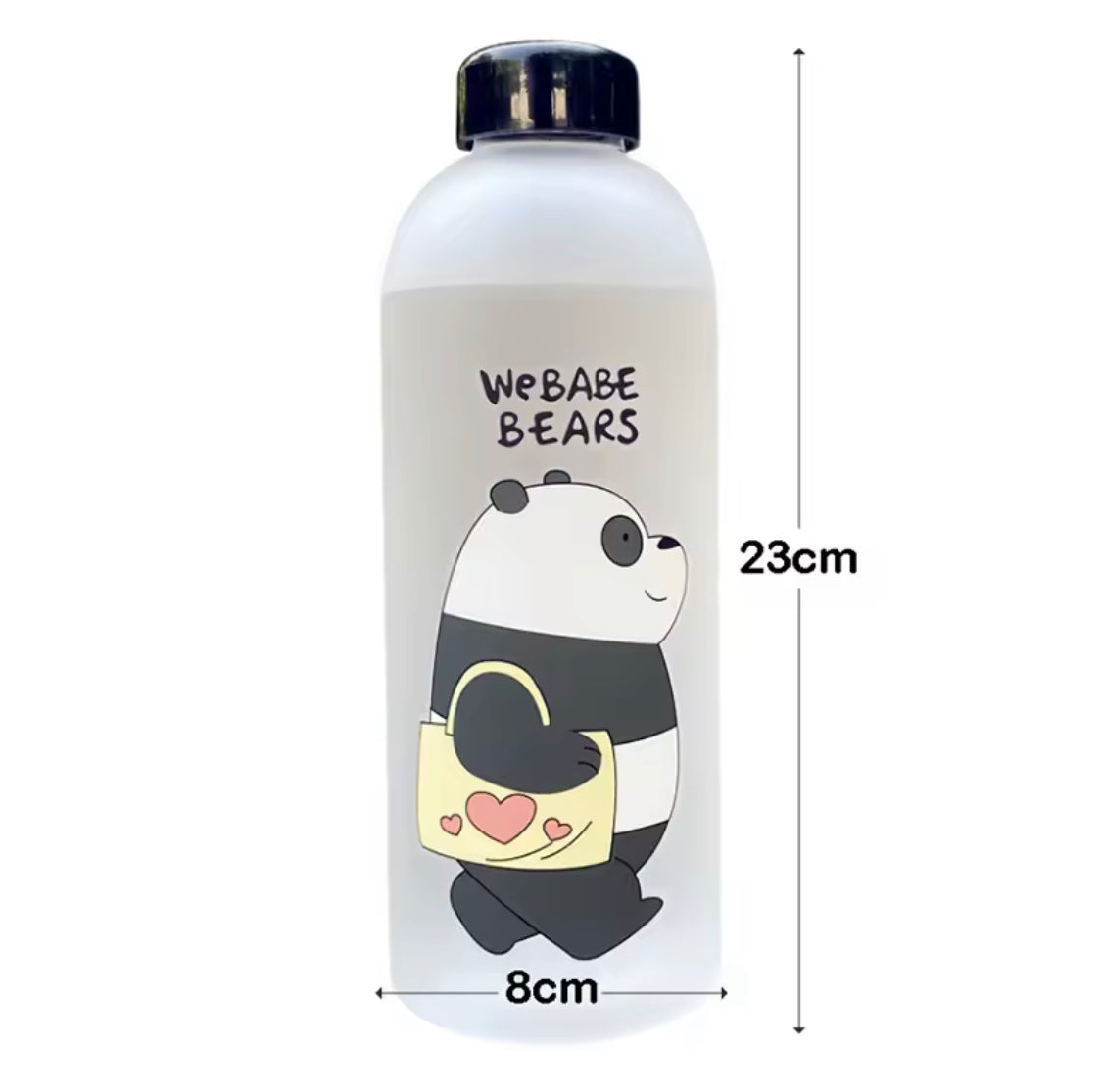 Cute Panda Bear Plastic Water Bottle, Leak Proof Panda Water Bottle, Panda Bear Water Bottle With Straw