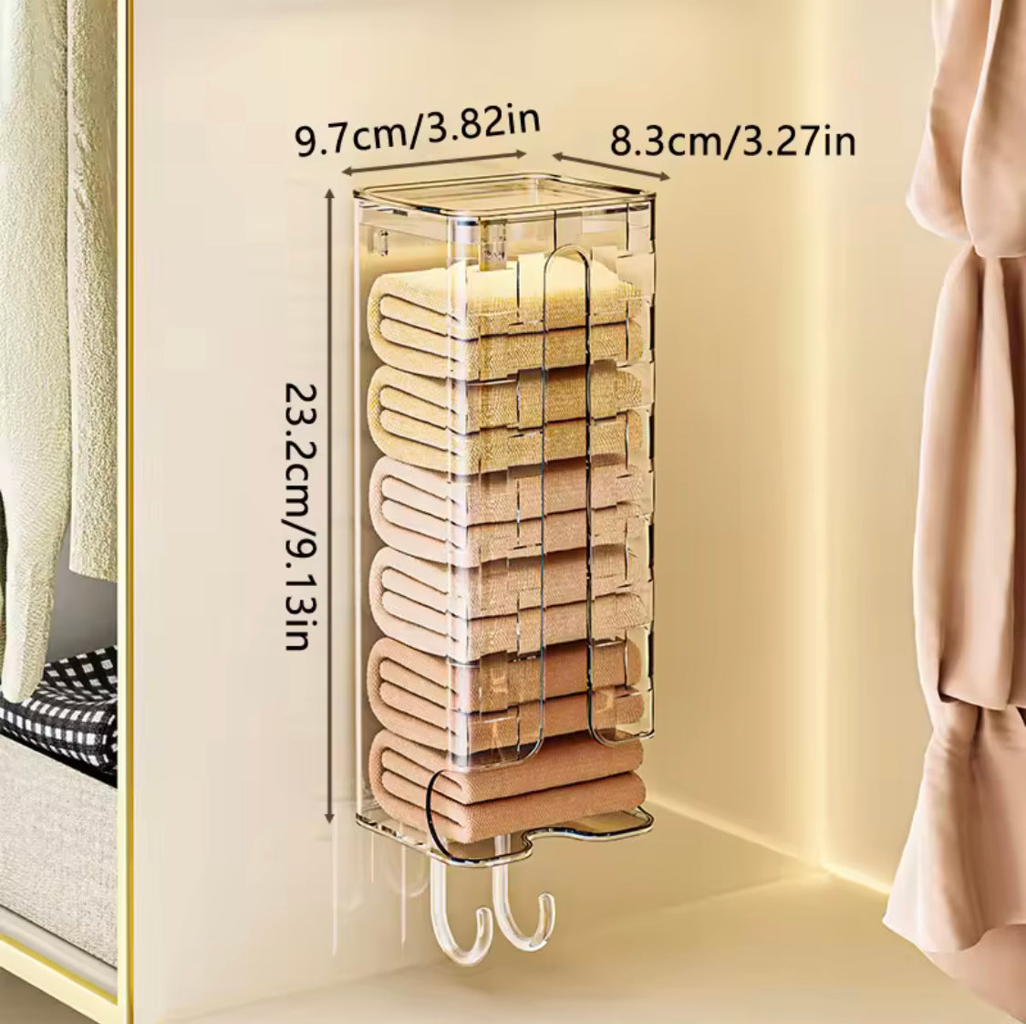 Wall Hanging Towel Organizer, Home Wall Mounted Undergarments Organizer, Kitchen Garbage Bag Storage Box, Towel and Socks Organizer