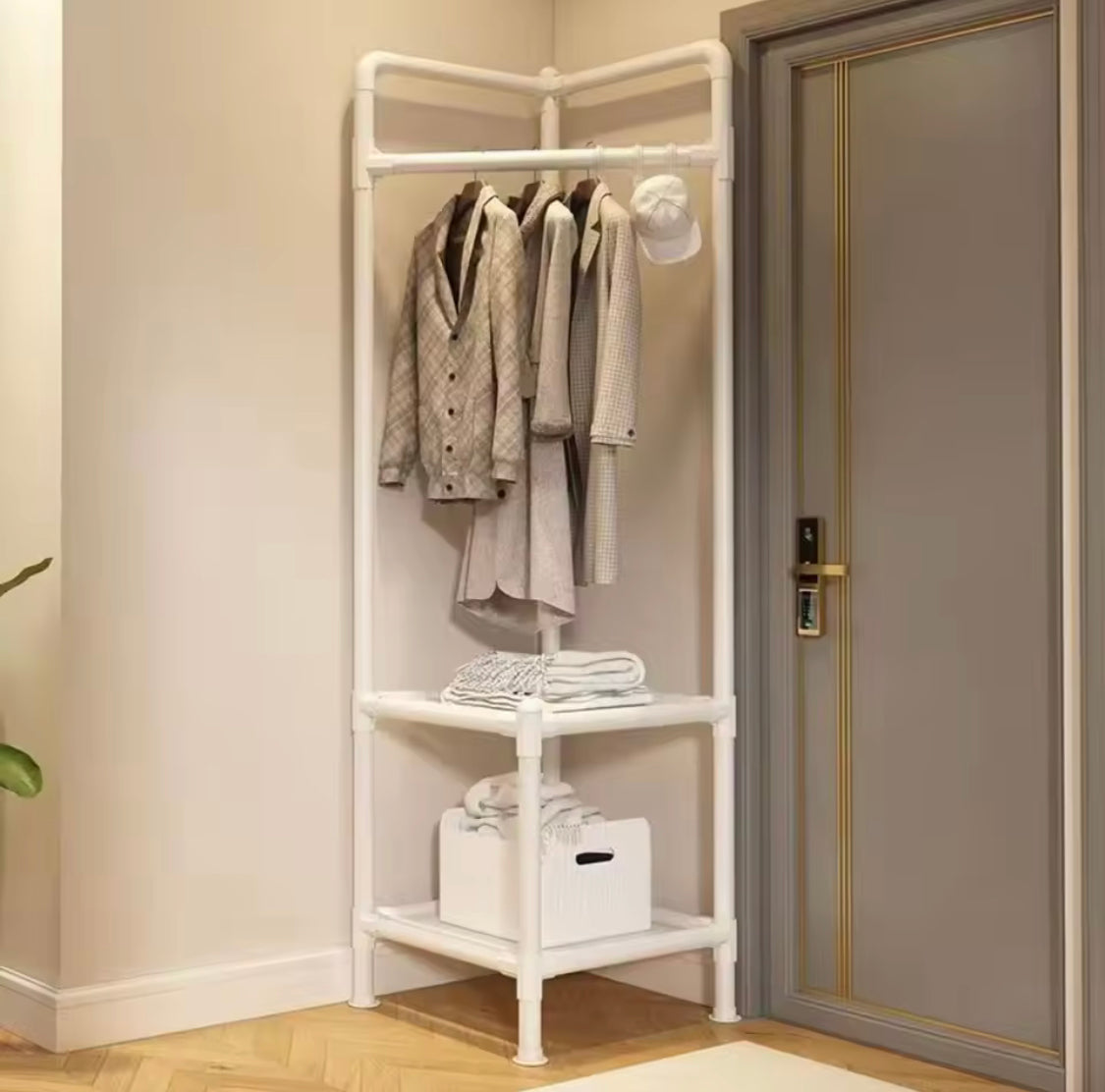 Multilayer Bedrooms Corner Clothes Rack, Simple Clothes Coat Racks, Living Room Organizer Shelf
