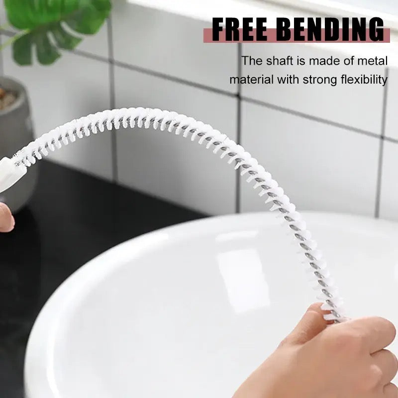 Pipe Hair Cather Brush, Long Handle Hair Sewer Sink Cleaning Brush, Flexible Clog Hole Remover Cleaning Tools, Bendable Sewer Toilet Washbasin Sink Cleaning Hook, Kitchen Bathroom Drain Cleaning Flexible Rod,