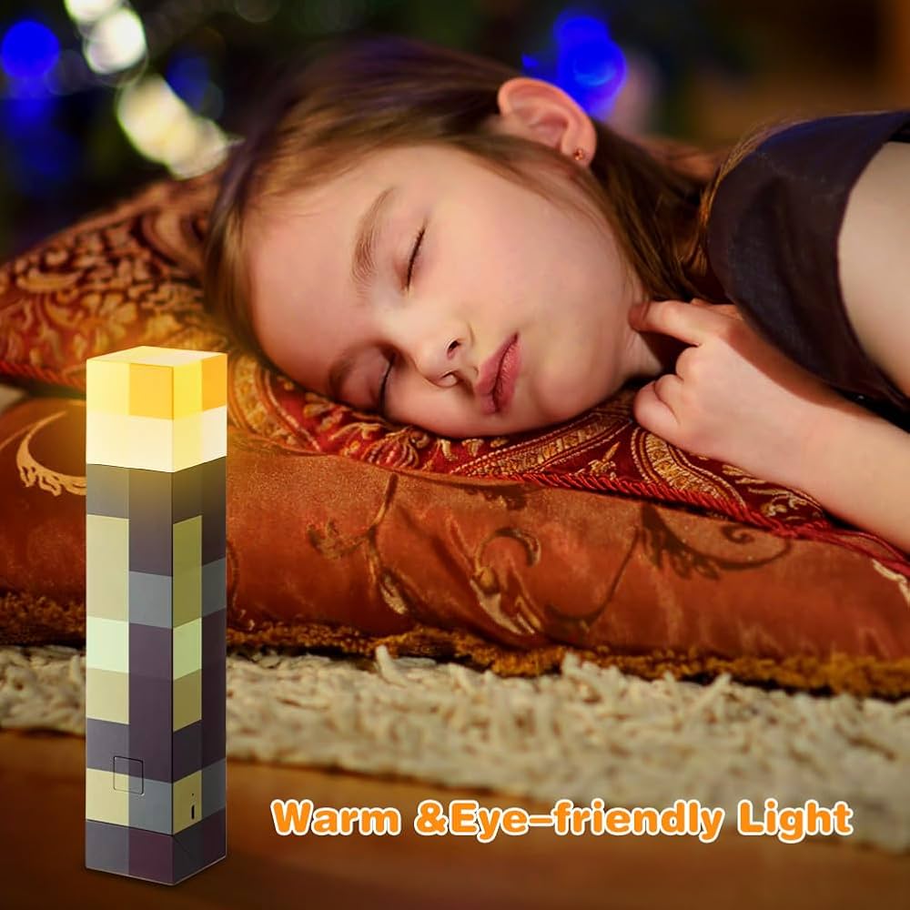 LED Pixel Block Night Lamp,     Colorful Pixel LED Desk Lamp,     Block Style LED Mood Lamp,     Minecraft Style Pixel Night Lamp