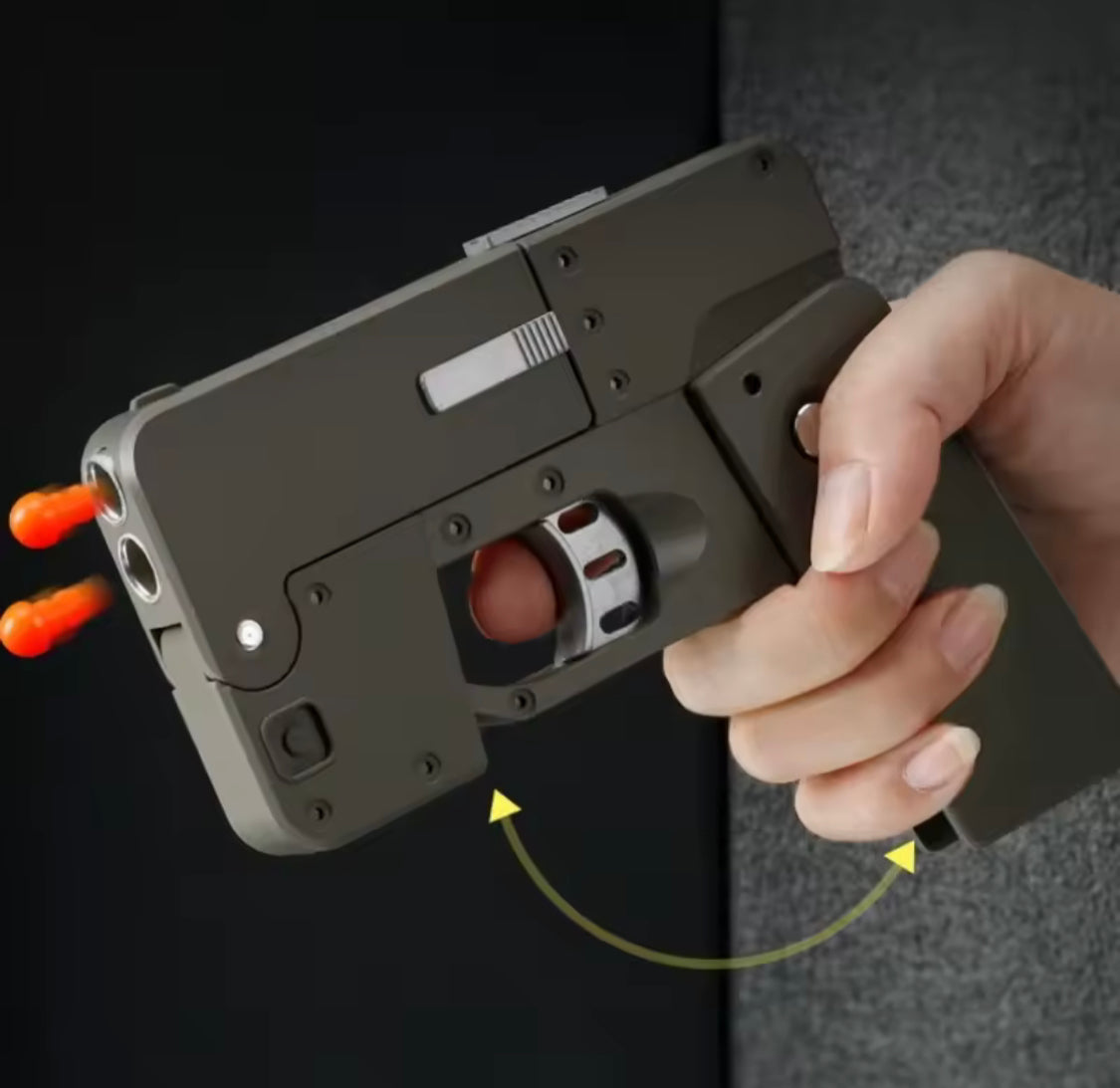 Folding Mobile Soft Bullet Gun Toy, Creative Mobile Phone Deformation ...