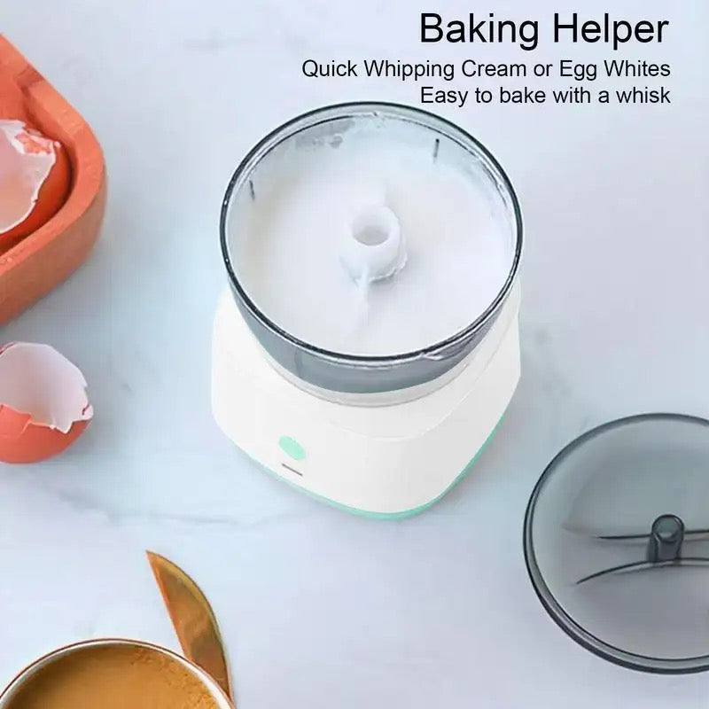 Mini Meat Grinder, Mini Electric Mixer, Multipurpose Food Processor, Anti Slip Food Mincing Machine, Wireless Portable Food Mixer, 300ml Rechargeable Kitchen Chopping Gadget