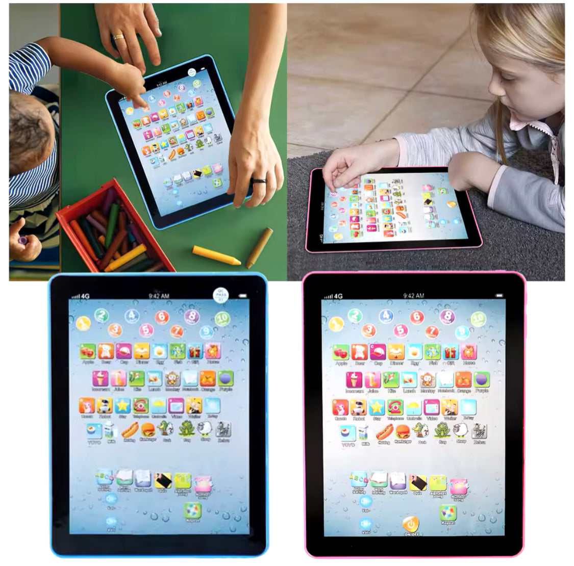 Toddler Learning Tablet, 
Children Tablet Learning Machine, Early Development Montessori Learning Toys