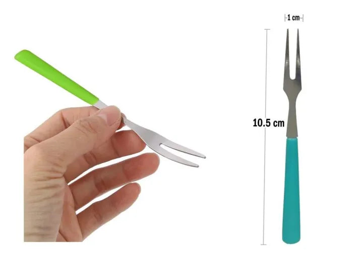 Pack Of 6 Stainless Steel Fruit Fork, Decorative Fork for Appetiser, Creative Tableware Fruit Fork, Stainless Steel Kids Food Pick