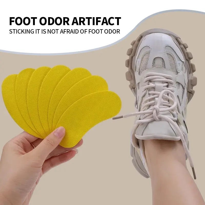 Set Of 10 Shoe Deo Sticker, Foot Sweat Absorption Insoles, Universal Shoe Deodorant Patch, Footwear Stink Antibacterial Removal, Freshness Sticker Foot Care, No More Smelly Shoes or Stinky Feet for Men and Women