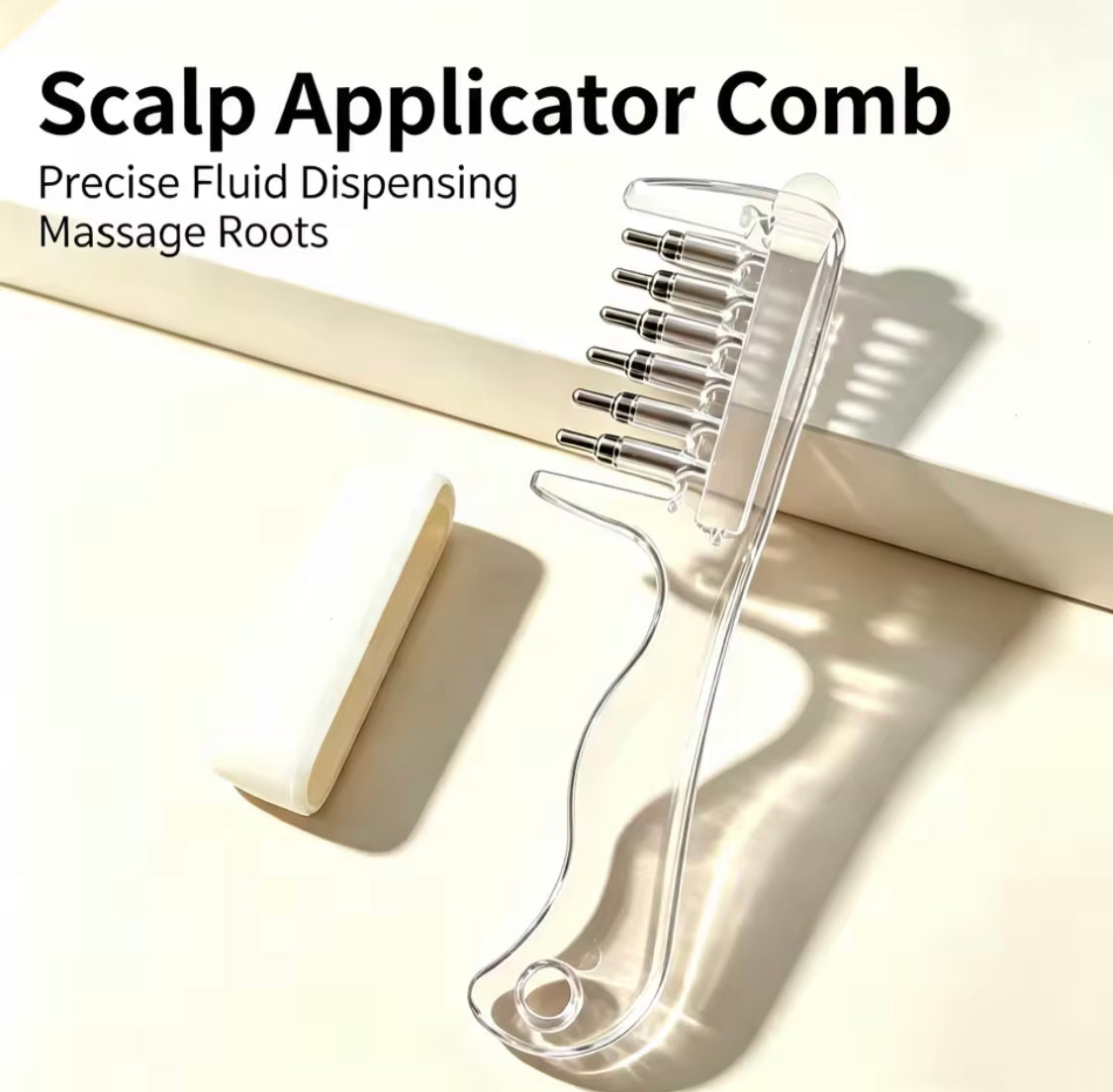 Transparent Hair Scalp Applicator Comb, Manual Scalp Stimulator, Hair Growth Scalp Massage Comb, Deep Scalp Massage Tool