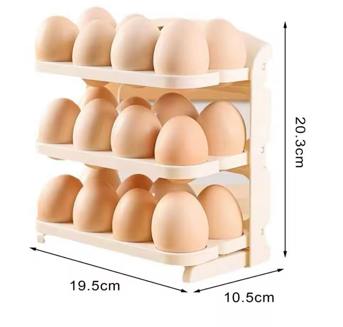 3 Layer Foldable Egg Rack, Folding Fridge Egg Tray, Kitchen Egg Organizer Holder