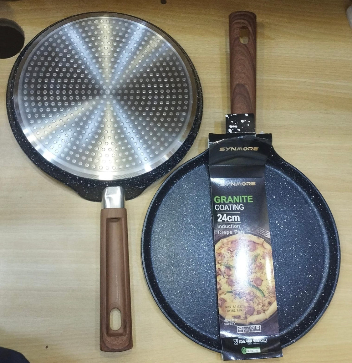 Non Stick Crepe Pan With Handle, Heat Resistant Frying Pan, Household Breakfast Maker Pan