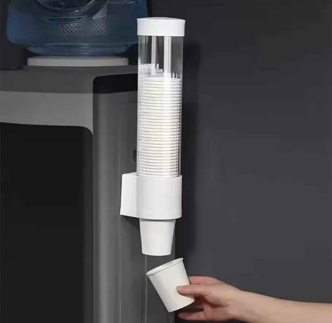 Wall Mounted Automatic Cup Storage Container, Disposable Paper Cup Holder, Plastic Cup Paper Dust Storage Rack