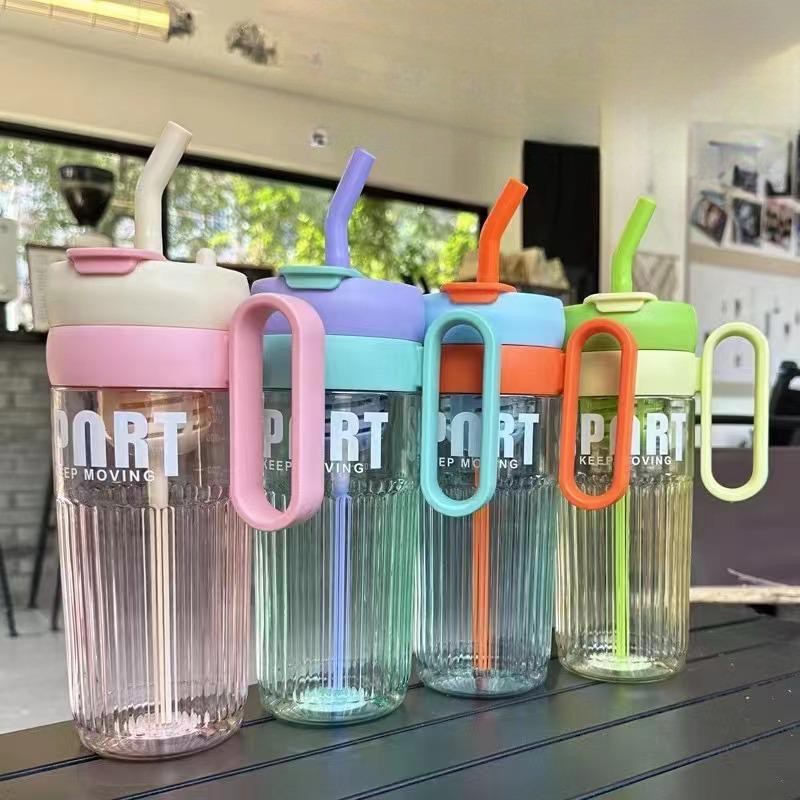 1200ml Water Bottle With Straw, Outdoor Sport Travel Bottle, Portable Sports Bottle