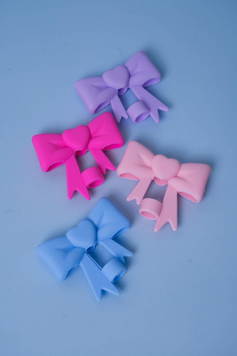 Cute Bow Silicone Cup Boot And Straw Topper, Silicone Tumbler Protective Case, Anti-Slip Tumbler Cup Boot, Dust Proof Cup Boot And Straw Topper