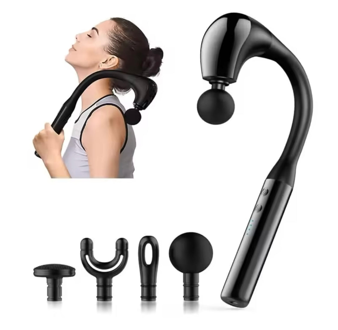 Electric Deep Body Massager, Body Relaxation Massage Machine, Long Handle Body Massager Gun