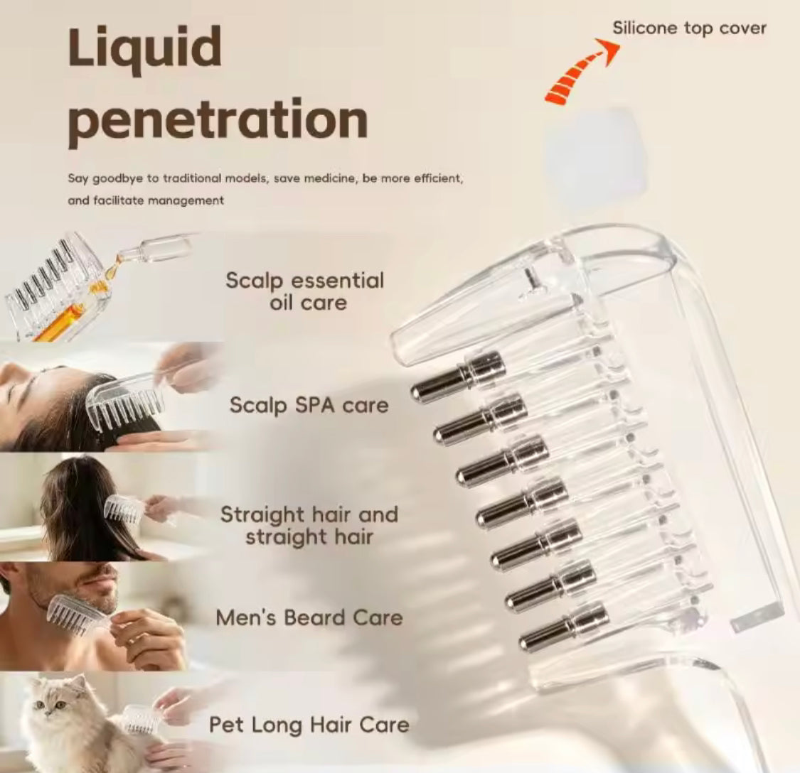 Transparent Hair Scalp Applicator Comb, Manual Scalp Stimulator, Hair Growth Scalp Massage Comb, Deep Scalp Massage Tool