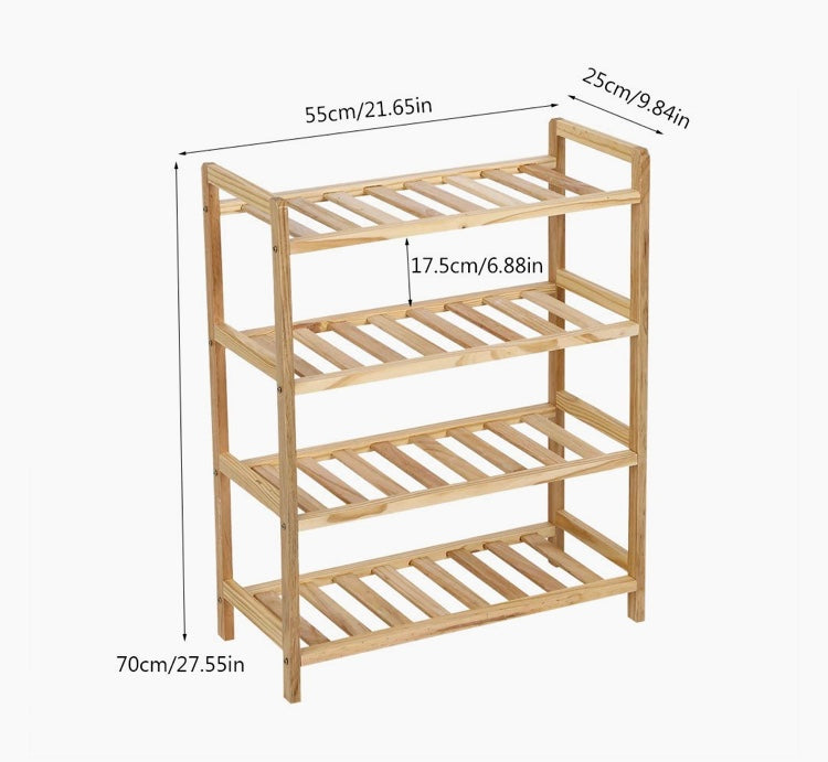 Wooden Shoe Rack, Multifunctional Shoe Rack, Free Standing Shoe Storage Organizer