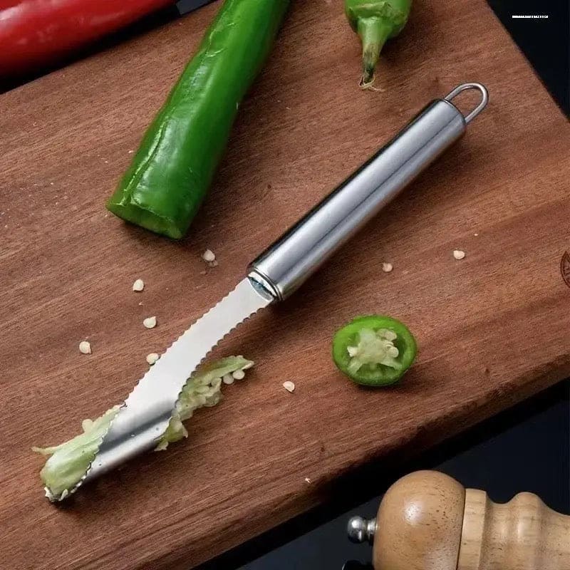 Pepper Core Cleaner, Vegetable Slicer Cutter, Corers Seed Remover, Jalapeno Pepper Corer Cutter Slicer, Core Seed Remover, Steel Pepper Core Seeder, Multifunction Fruit And Vegetable Corer