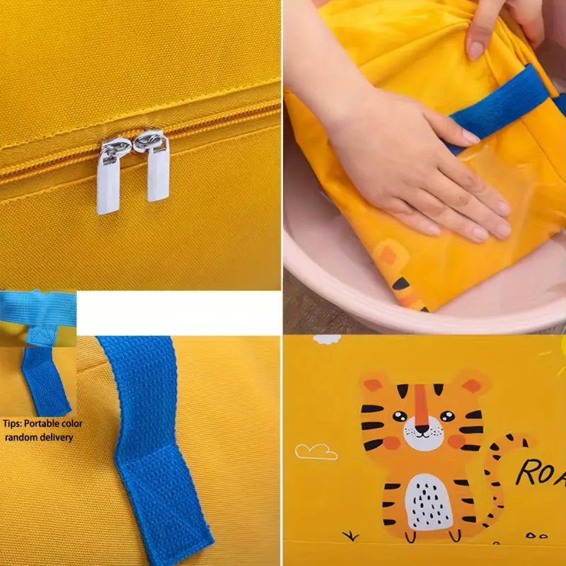 Children Comforter Bag, Foldable Storage Box Bag, Portable Multifunction Storage Bag, Closet Organizer Moving Tote Bag, Reinforced Handles Zippered Organizer, Large Capacity Childbirth Bag