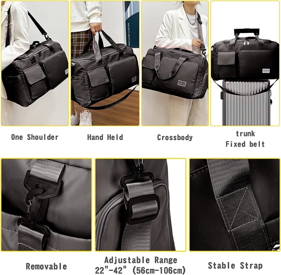 Personal Sports Duffle Bag, Large Capacity Travel Luggage Bag, Multifunctional Trip Splash Proof Luggage Bag, Men Women Fashion Shoulder Bag, Multi Pockets Waterproof Shoe Cabinet Bag