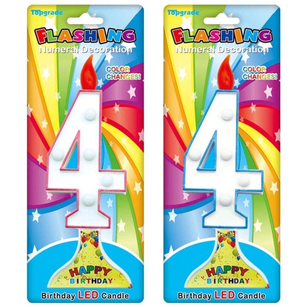 Birthday Flashing Candles, LED Birthday Candles, Numerical Cake Decorations Candles, Colorful Cake Topper Numbering Candles, Multicolor Flashing Cake Candles