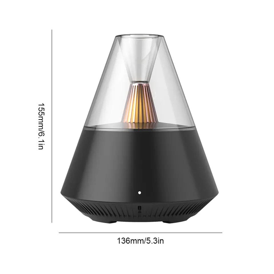 Volcano Room Diffuser, USB Air Humidifier, Retro Light Air Freshner, 150ML Essential Oil Diffuser, Remote Control Aromatherapy Humidifier, Ultrasonic Cool Mist Maker Frogger, Candlelight Fragrance Scent Dispenser, Home Car Bedroom Table Humidifier