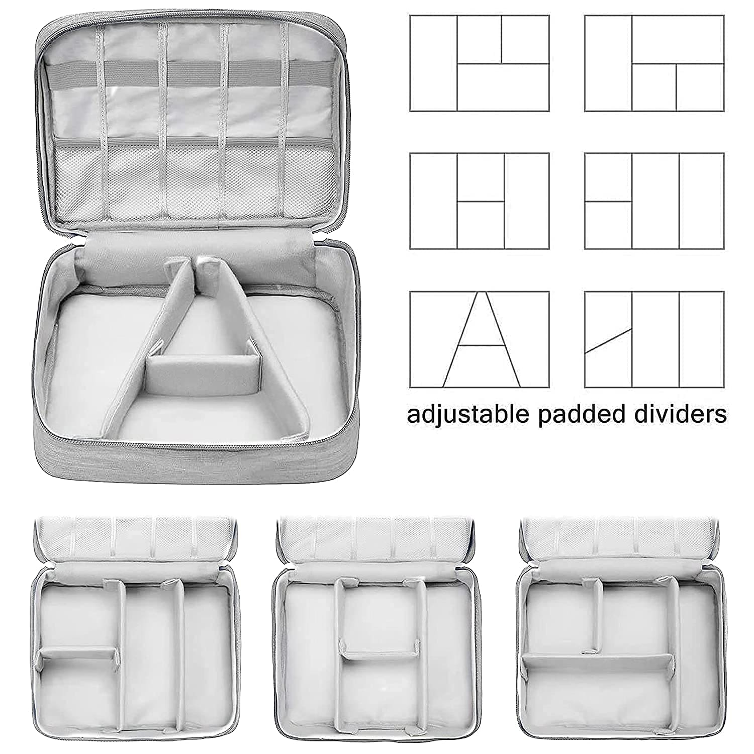 Portable Digital Storage Bag, Waterproof Cable Organizer Pouch, Multifunction Travel Storage Bag, Zipper Data Arrange Bag, Sundries Daily Necessities Digital Storage Bag, Electronics Organizer Travel Bag