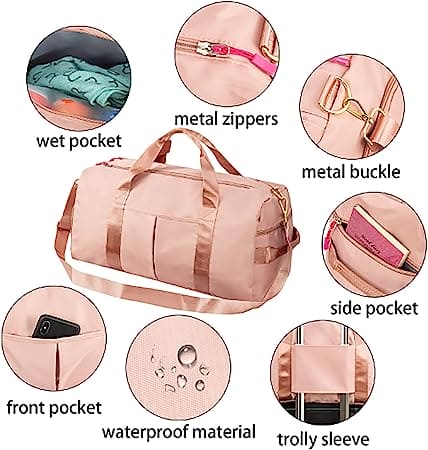 Weekend Travel Bag, Foldable Travel Duffel Bag, Tote Carry Luggage Bag, Men Women Bag, Sport Gym Duffel Bag, Outdoor Travel Bag, Waterproof Travel Bag With Shoe Compartment, Multipurpose Duffel Bag