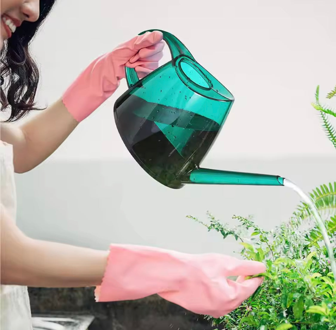 1.4L Transparent Long Spout Watering Kettle, Nordic Style Garden Watering Pot, Transparent Watering Pot, Small Watering Gardening Can, Multifunctional Long Spout Kettle For Watering Flower Plants