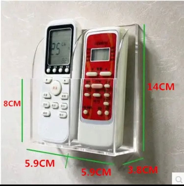 Acrylic Remote Holder, Transparent Mobile, Stationery Case, Wall Mounted Remote Control Holder Organizer, Clear Remote Control Holder