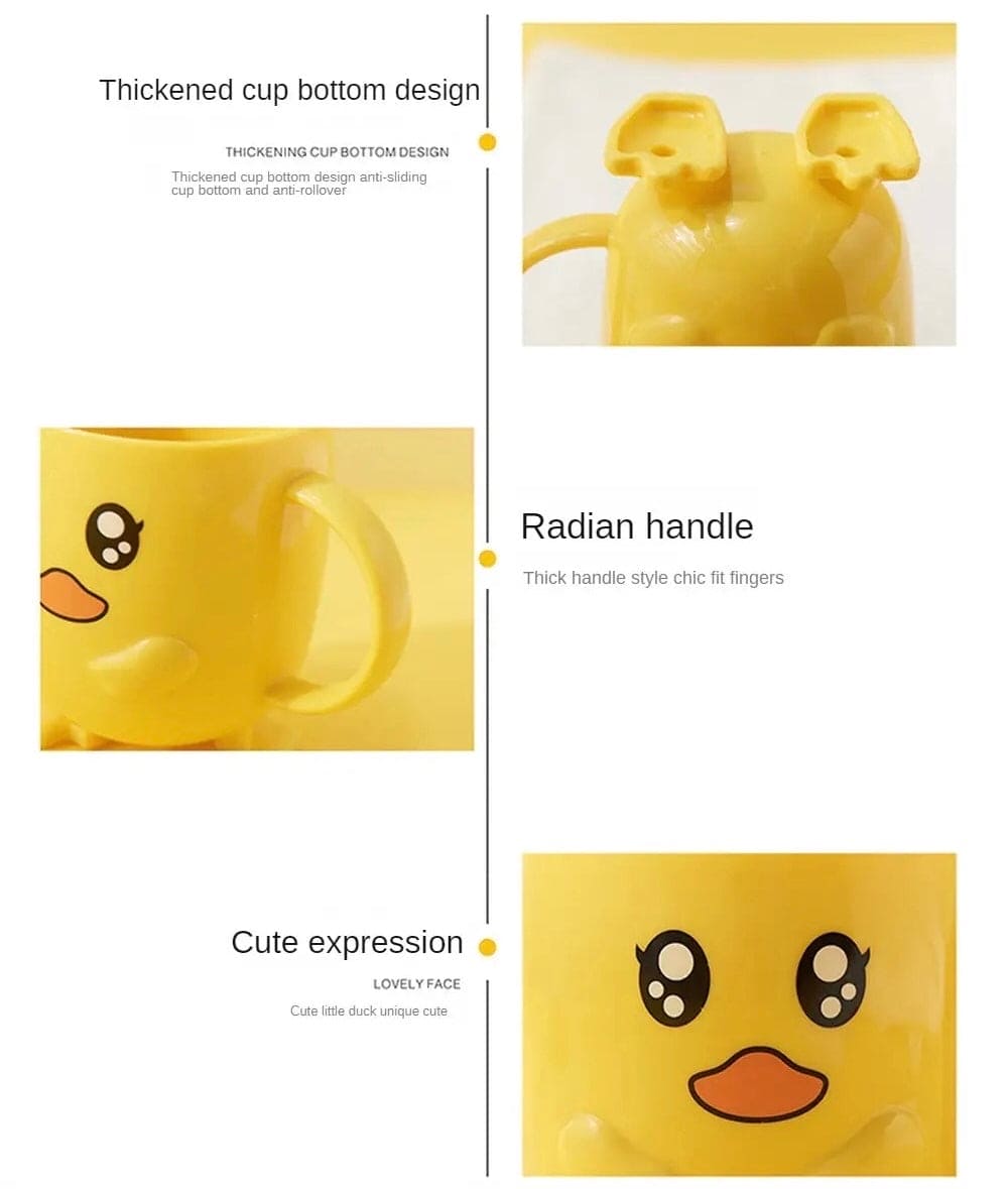 Duck Mouthwash Cup, Bathroom Tumbler Toothpaste Holder With Handle, Mouthwash Home Travel Cups, Cute Children Toothbrush Clean Cup, Baby Toothbrush Mug