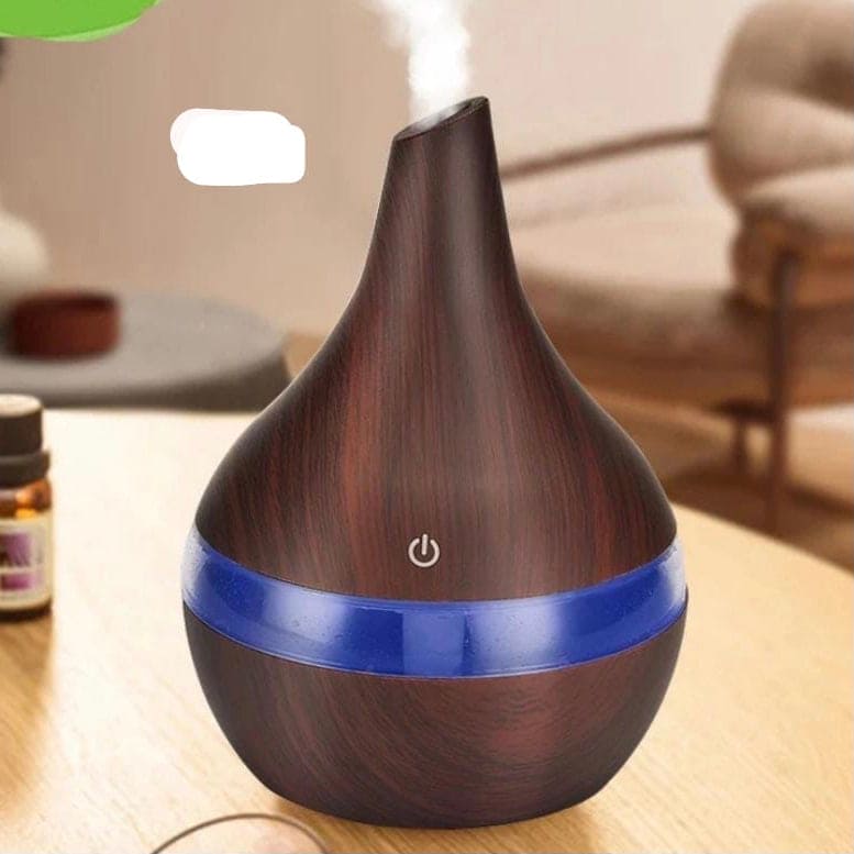 Quiet Wood Grain Humidifier, 300ml Electric Aroma Air Diffuser, USB Wood Ultrasonic, Essential Oil Aromatherapy Cool Mist Maker For Home