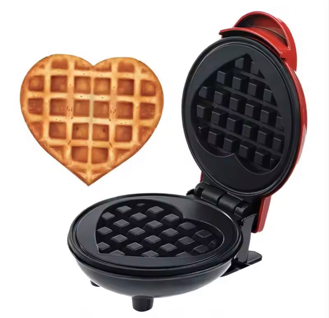 Mini Mighty Waffle Maker, Electric Waffles Maker Machine, Breakfast Dessert Baking Machine, Portable Non Stick Waffles Maker, Calf Crossing Foldable Waffle Pancake Maker, Electric Cake Maker For Pancakes Cookies Non Stick Coating