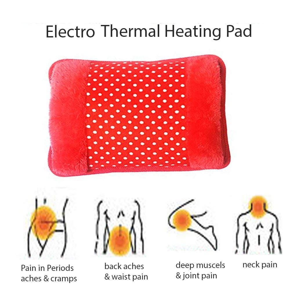 Electric Water Heating Bag, Soft Heating Pad, Rechargeable Hot Water Bag, Water Bag for Pain Relief Winter, Heating Gel Pad-Heat Pouch, Warm Water Bag, Fur Velvet Heating Pad With Hand Pocket