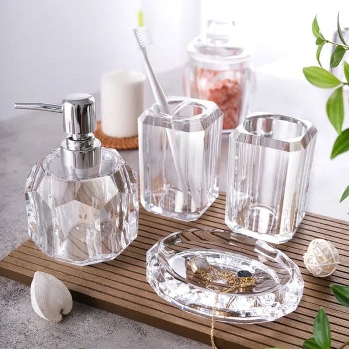 Acrylic Soap Dispenser Bottle, Household Soap Bottle, Shower Gel Shampoo Bottle, Glass Liquid Soap Dispenser, Soap Dispenser Pump For Bathroom And Kitchen, 180ml Hand Washer Bottle