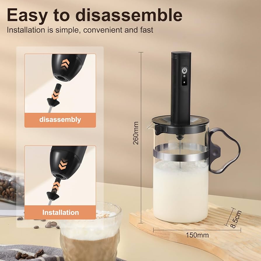 Electric Milk Frother And Foam Maker, Rechargeable Automatic Milk Frother, Mini Handheld Milk Frother With Cup