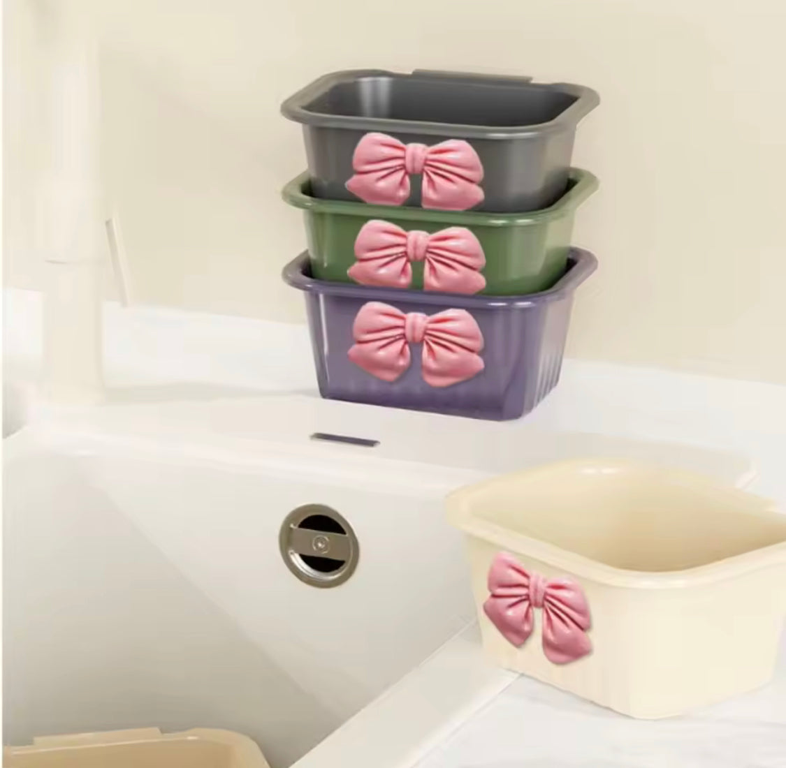 Creative Bow Sink Hanging Strainer Basket, Detachable Multifunctional Sink Caddy Basket, Kitchen Sink Washing Storage Rack, Hanging Drain Rack Basket