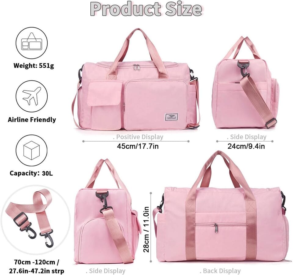 Personal Sports Duffle Bag, Large Capacity Travel Luggage Bag, Multifunctional Trip Splash Proof Luggage Bag, Men Women Fashion Shoulder Bag, Multi Pockets Waterproof Shoe Cabinet Bag