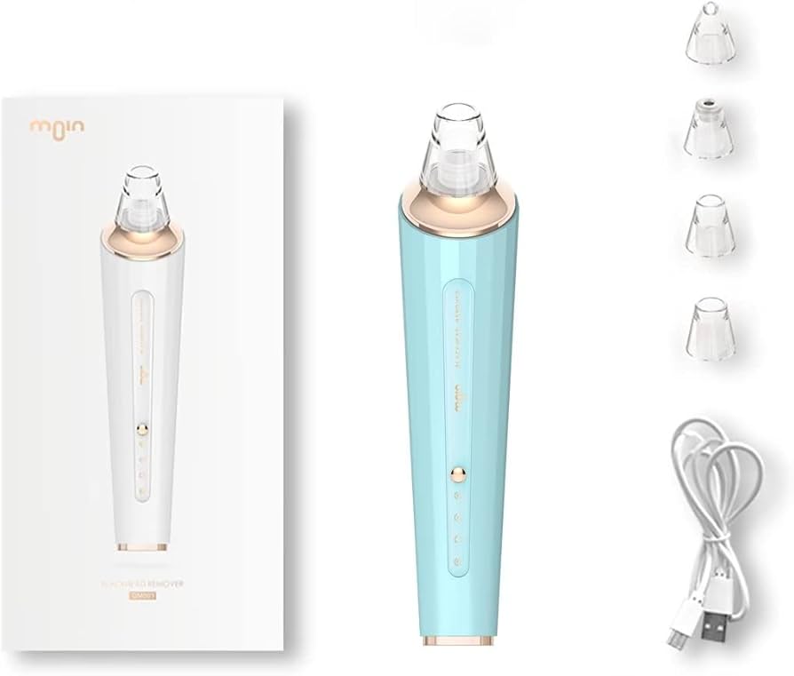 Rechargeable Facial Pore Cleaner, Blackhead Remover Pore Vacuum, Blackhead Suction Device Kit