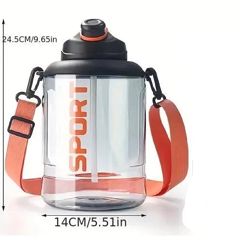 Big Belly Water Bottle, 2500ml Sports Fitness Water Bottle, Portable Anti Fall Water Barrel, Portable Fitness Jug, Sport Gym Drinking Tumbler