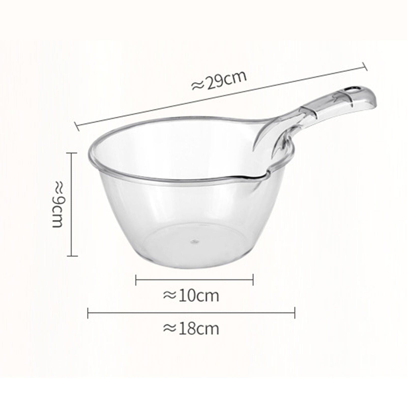 Plastic Water Ladle, Long Handle Water Ladle, Water Bath Scoop, Multipurpose Transparent Ladle For Home Kitchen Bathroom Outdoor, Hair Wash Bucket, Large Capacity Shower Ladle