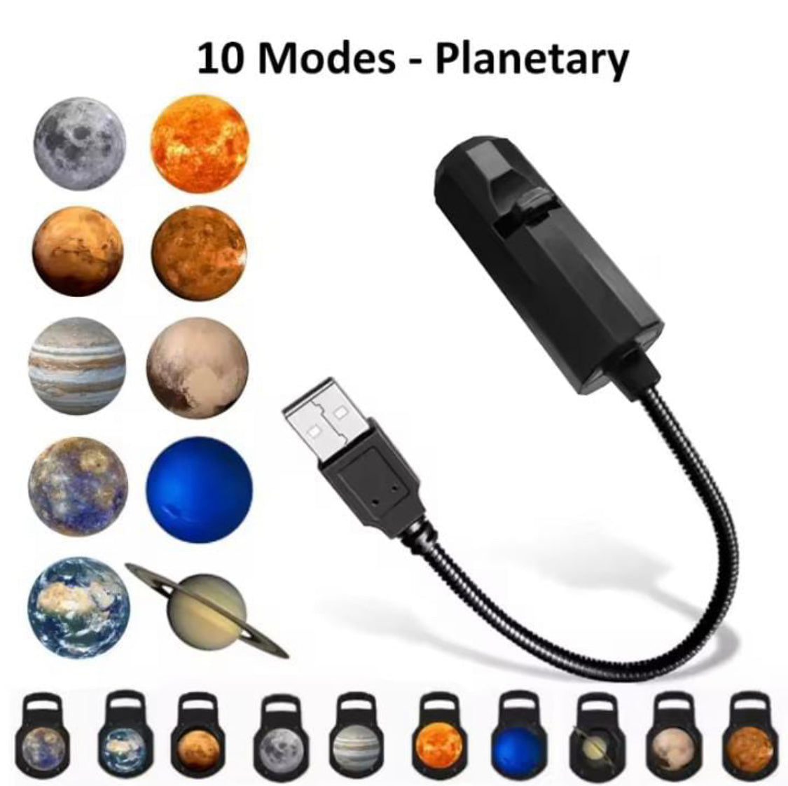 USB Projector Solar System Lamp, Wall Ceiling Decor Projector, Led Night Light for Kids, Wall Decor Planet Projector