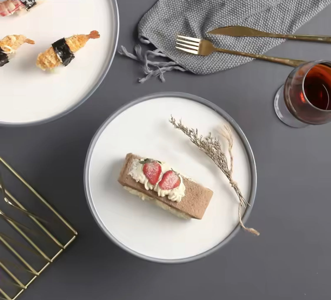 Ceramic Cake Stand with Glass Dome, Dust Proof Cake Stand with Glass Lid, European Dessert Plate With Lid, Cake Stand Table