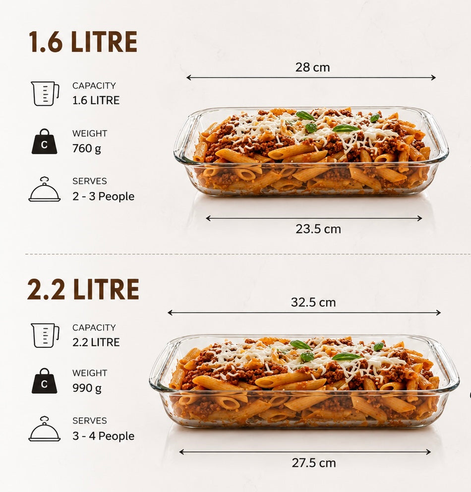 Multipurpose Transparent Glass Serving Dish, Elegant Glass Casserole & Serving Tray, 2 In 1 Glass Baking & Serving