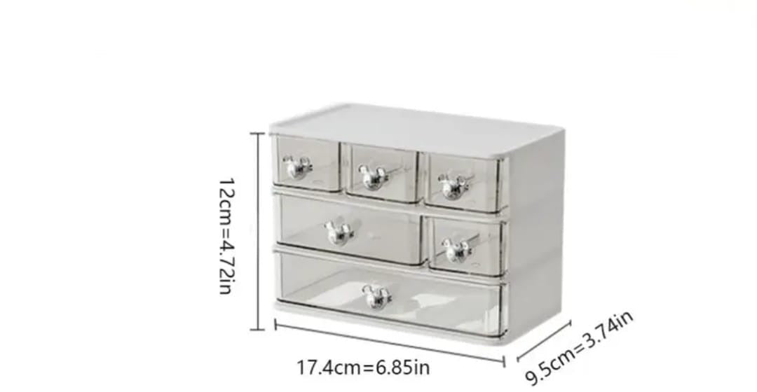 Stackable 6 Drawers Desk Organizer, Makeup Storage Accessories, Makeup And Jewelry Drawer Organizer