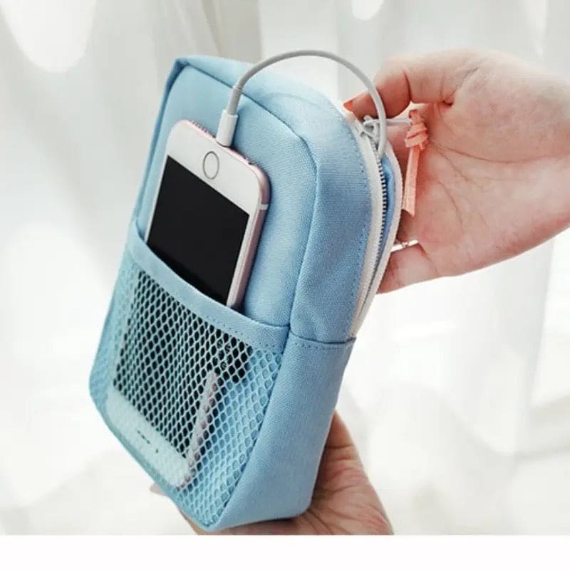 Gadget Organizer Bag, Portable Power Bank Pouch, Travel Digital Electronics Storage Bag, Multipurpose Storage Carrying Case Pouch, Waterproof Travel Cord Organizer Case