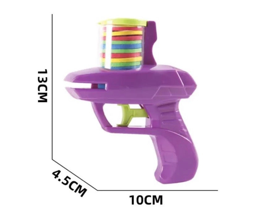 Flying Disc Shooter Gun Toy, Handheld Flying Disc Shooter Gun, Rapid Fire Kids Disc Launcher Game