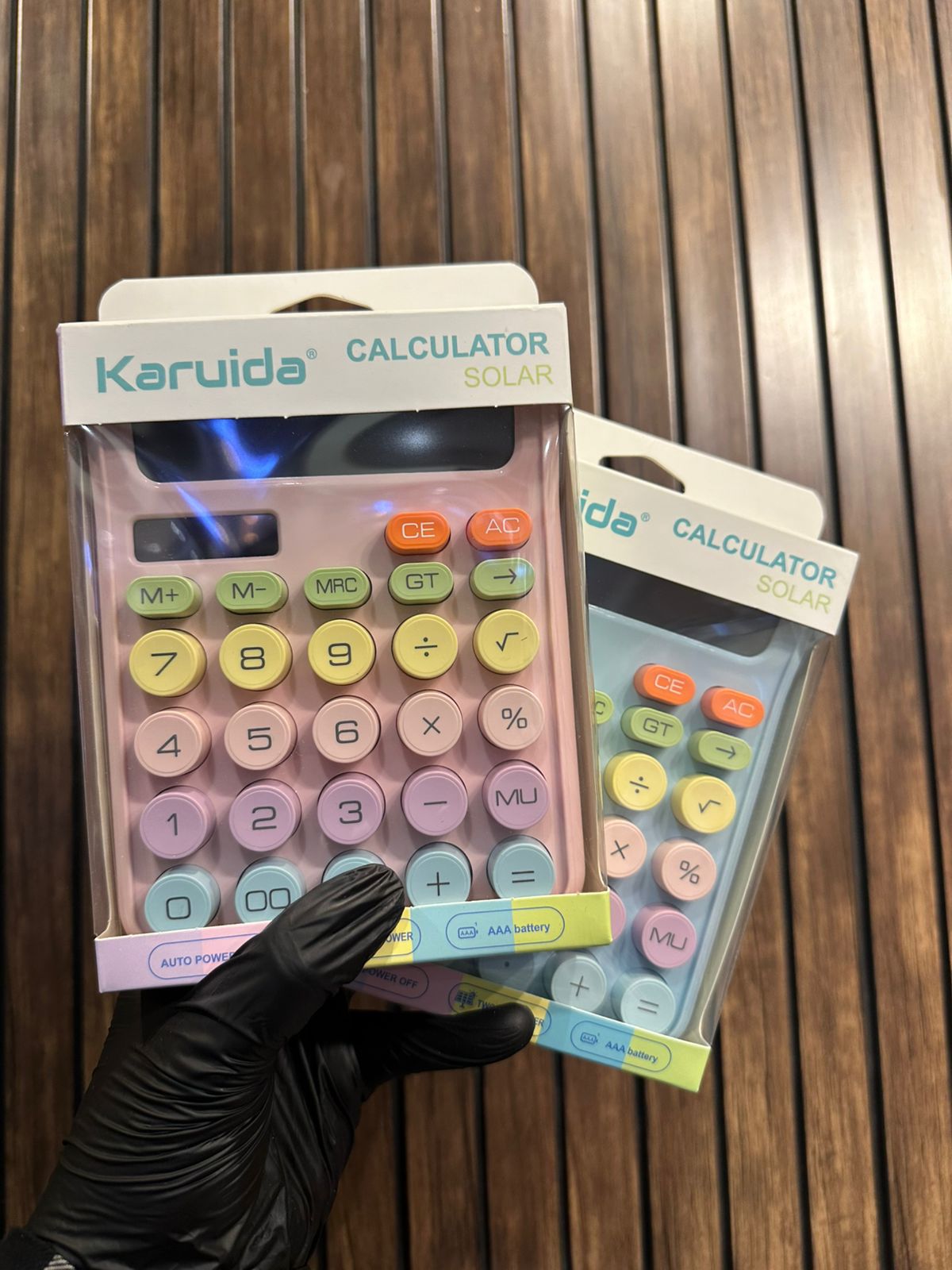 Big Buttons Large LCD Display Calculators, Cute 12 Digits Mechanical Switch Calculator, Kids LCD Display Calculator